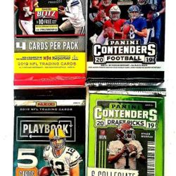 Rare*** FOUR 2019 Unopened Football  Packs