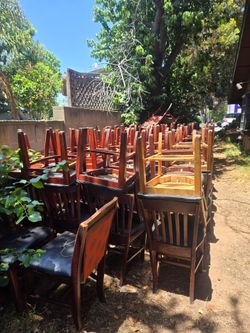 Wood dining chairs