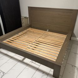 King Grey Bed Frame 