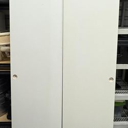 47 1/2” x 77” Double interior doors, used for closets. Plain design.  C#30