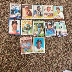 Baseball Cards 1980s.  Lot Of 12. 