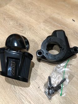 OEM Harley Davidson M8 117 Heavy Breather Air Cleaner Kit - Gloss Black Take-Off