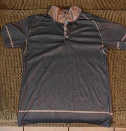 Vintage Classic Stripe graphic polo shirt, Gray S
