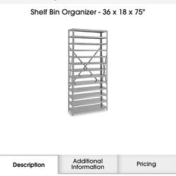 Uline H-1771 Shelf Organizer