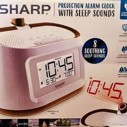 Sharp Projection Alarm Clock With Sleep Sounds 