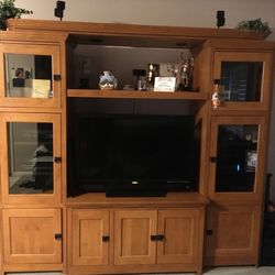 Solid Wood Entertainment Center 