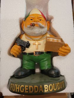 Fuhgeddaboudit Gangster Garden Gnome