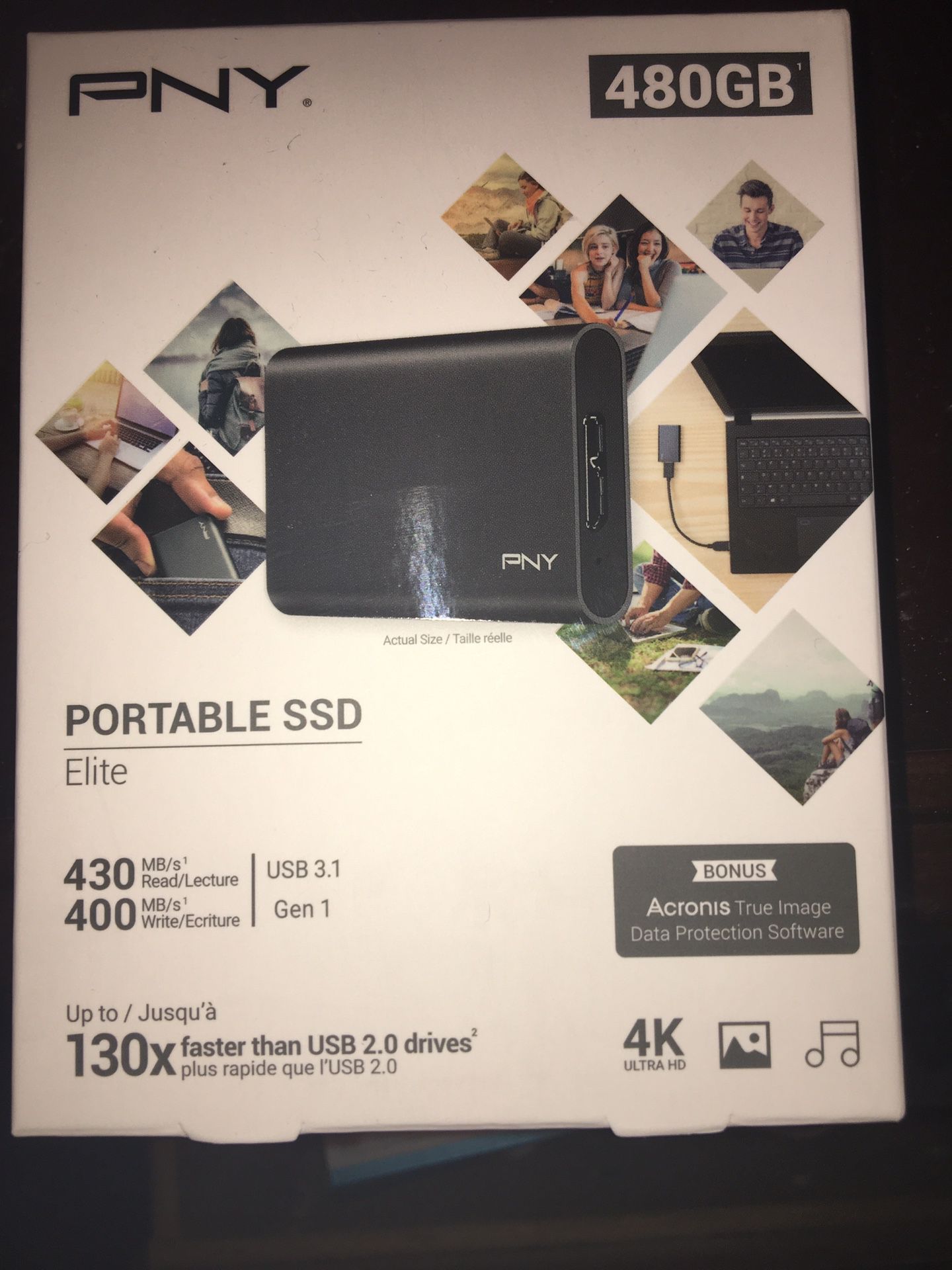 PNY 480gb portable SSD NEW