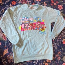 #4: Disney Afternoon Mint Graphic Sweatshirt XS Retro 90s Cartoon Crewneck DuckTales