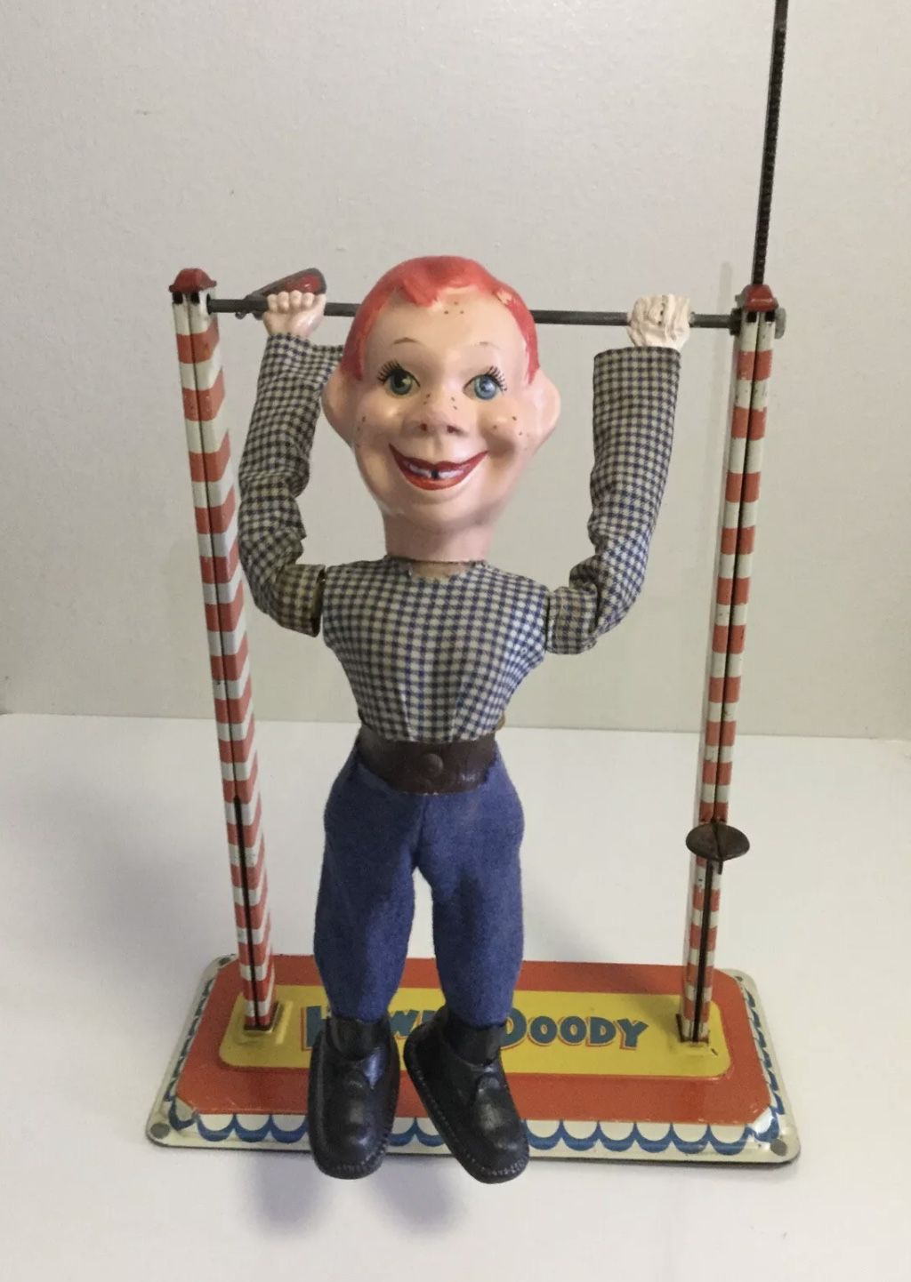 Antique Scarce Authentic 1940s Howdy Doody Jumping Puppet Acrobat Toy