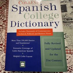 Spanish College Dictionary - Harper Collins 5th Edition 