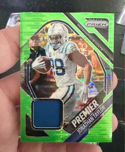 Jonathan Taylor Panini Prizm Premier Jersey relic Green Prizm parallel