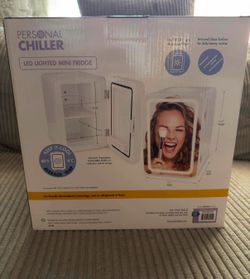 ✨ Brand New Personal Chiller LED Lighted Mini Fridge – In Box ✨