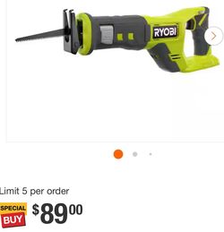 Shop RYOBI ONE+ 18V Cordless Reciprocating Saw (Tool Only)