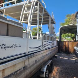29 Ft Pontoon With Slide Trailer Included