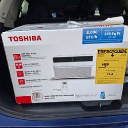 New Toshiba 8,000 BTU Smart Window Air Conditioner - App/Voice Control & Wi-Fi!