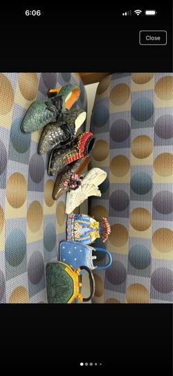 Vintage mini high heels and purses  figurines
