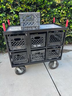 Studio milk crate Cart