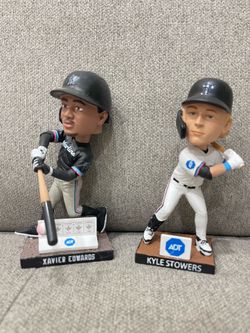 Miami Marlins baseball Kyle Stowers and Xavier Edwards Bobbleheads