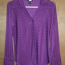 Studio 1940 Purple Long Sleeve Shirt size S