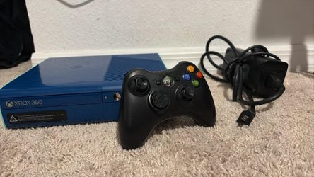 Xbox 360 Blue Console with Controller and Power Cord