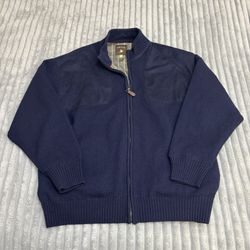 ORVIS Wool Sweater Jacket Ultimate Foul Weather Full Zip Lined men's size XL