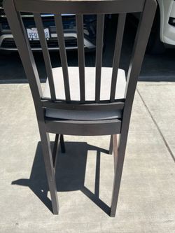 IKEA EKEDALEN Bar stool with backrest, dark brown/Orrsta light gray (3 Available)