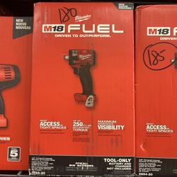 Milwaukee New 1/2” Compact Impact Wrench Fuel
