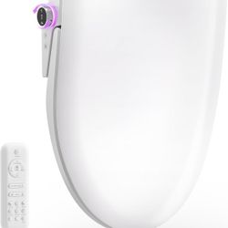 Bidet Toilet Seat with Remote Control, Electric Heated Toilet Seat with Instant Warm Water Wash,Multiple Cleaning Modes,Warm Air Dryer,Soft Closed Lid