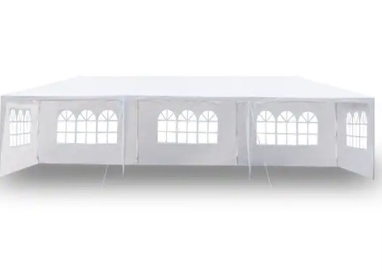 10 ft. x 30 ft. White Party Wedding Tent Canopy 5 Sidewall