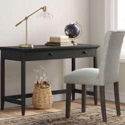 Carson Wood Writing Desk with Drawers Black - Threshold