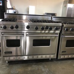 Viking 48” Stainless Steel Gas Range Stove Double Oven 