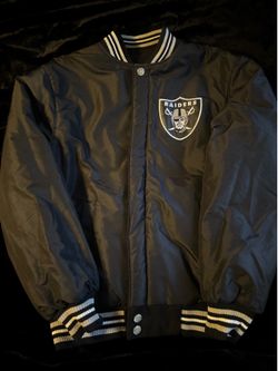Raiders reversible varsity jacket Size small