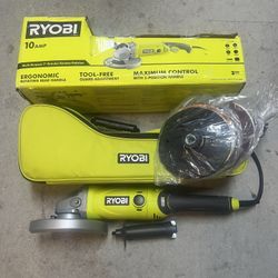 New RYOBI 7 in. 10 Amp Angle Grinder
