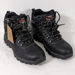 Weatherproof Vintage Men's Black Hiker Faux Leather Boots, Size 8M