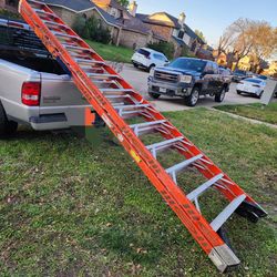 WERNER 14ft twin-doble linia Fiberglass Step Ladder Seminueva