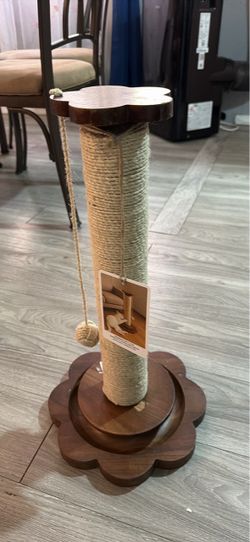 Cat Scratching Post with Wooden Base