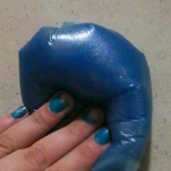 Blue glitter squishy dumpling