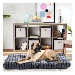 Vibrant Life Tufted Pillow Pet Bed, Extral Large, Black, 38" x 48"