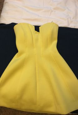 Women's yellow cocktail dress Small