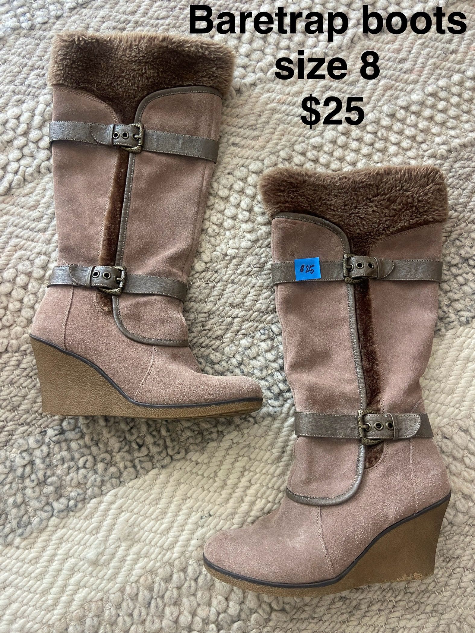 Baretrap Lined Boots Size 8