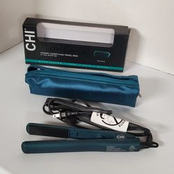 CHI Emeral Green Hair Straightener With It's Own Travel Bag
