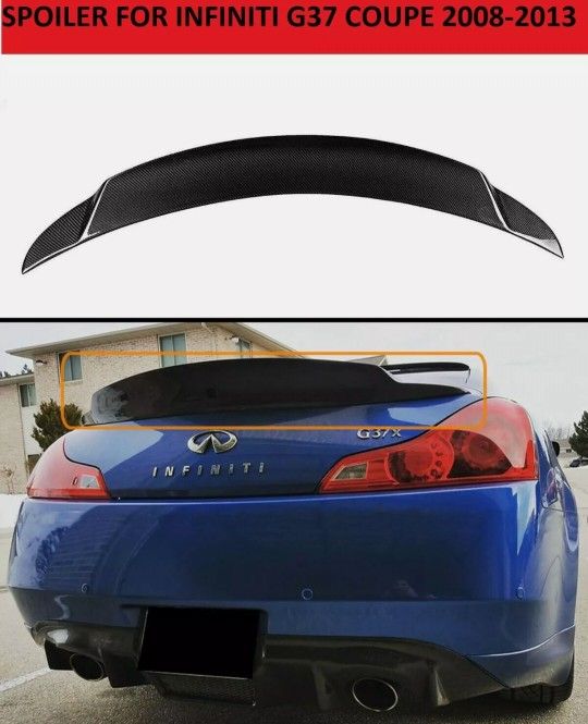 BRAND NEW 2008-2013 Infiniti G37 Coupe/2DR PSM-Style Real Carbon Fiber Trunk Spoiler Wing