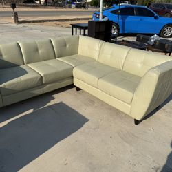 🛋️ Modern Beige Sectional Sofa – Clean & Comfortable (Used)