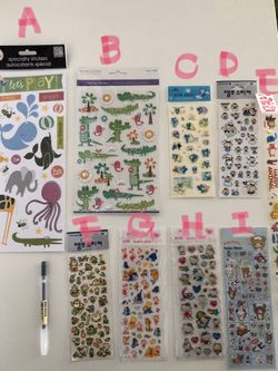 Stickers for journaling, scrapbooking, etc.