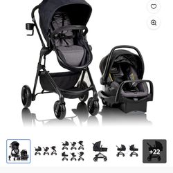 Evenflo PIVOT MODULAR TRAVEL SYSTEM WITH LITEMAX INFANT CAR SEAT