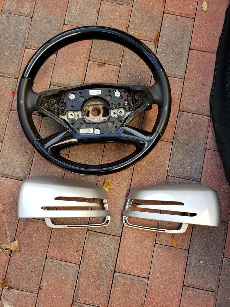 Mercedes S class steering wheel and mirror covers oem