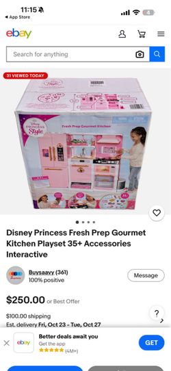 Disney Princess Fresh Prep Gourmet Kitchen Playset