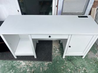 Desk with outlets