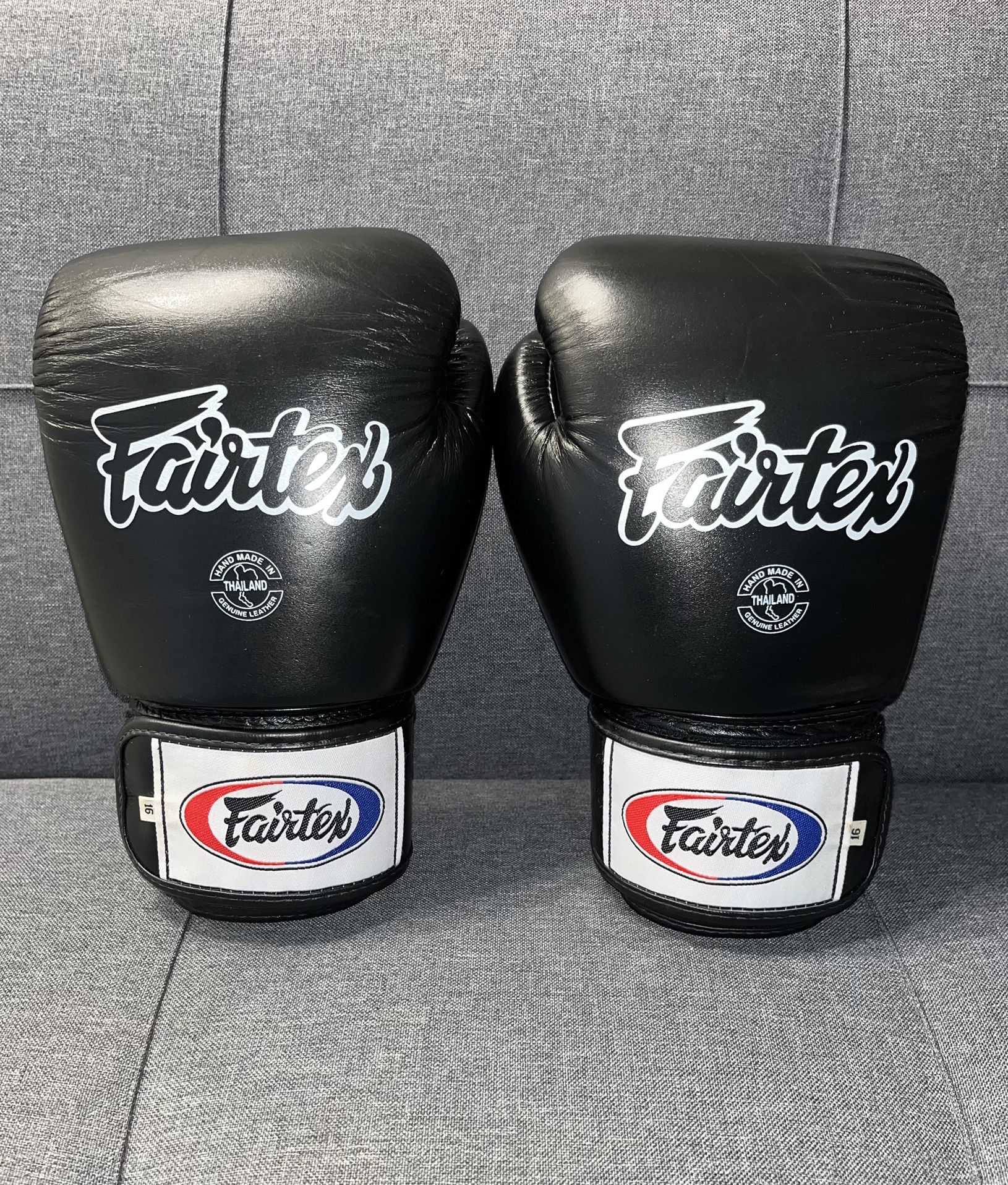 Fairtex BGV1 Muay Thai Gloves, 16oz - Black